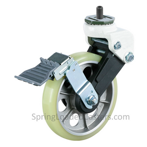 8" Spring Loaded Stem Mount Brake Swivel Caster | 7M-GDS200BSS